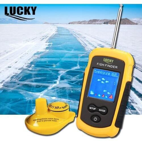 Lucky Boat Fish finder Bait Boat Fishing Finder Sonar for Ice Fishing 100M Sonar Fish Detector Sensor Echo Sounder FFC1108-1