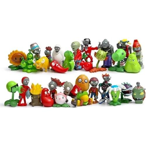 30pcs/lot Plants vs Zombies PVZ Toys Plants and Zombies Figures Toys SunFlower Peashooter PVC Action Figure Collection Model Toy
