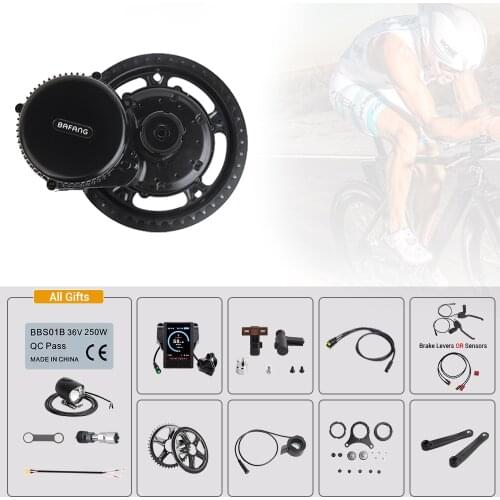Ebike Bafang BBS02B 36V 250W Mid Drive Motor 8fun Bicycle Electric e-Bike Conversion Kit 68-73mm Powerful Stable Central Engine