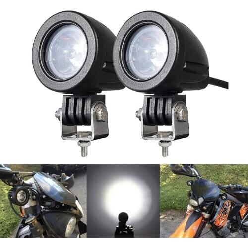 2PCS 10W MOTORCYCLE LED LIGHT DRIVING FOG LAMP 12V 24V SPOT BEAM POD AUXILIARY OFFROAD CAR TRUCK SUV BICYCLE INDICATOR WORK LAMP
