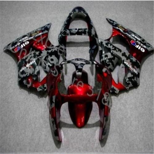 Hot sales motocle Fairing For KAWASAKI Ninja ZX6R 00-02 ZX-6R 2000-2002 6R 00 02 ZX 6R 2000 2002 00 01 02 red black Fairing