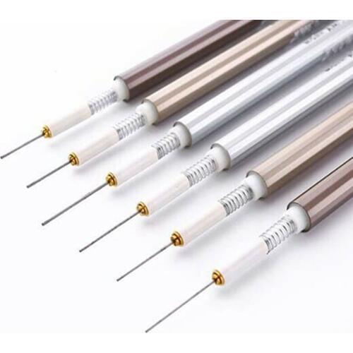 6pc Writing Point 0.5mm/0.7mm Automatic Pencil Drawing Design Painting Mechanical Pencil Black Refills School Office Stationery