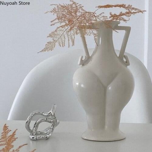 European-style Ceramic Dried Flower Vase Abstract Sculpture Human Body Vase Desktop Decoration Crafts Home Decoration Vase