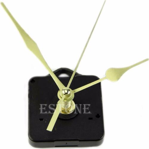 Hot Sale Quartz Clock Movement Mechanism Long Spindle Gold Hand Kit DIY New Drop shipping