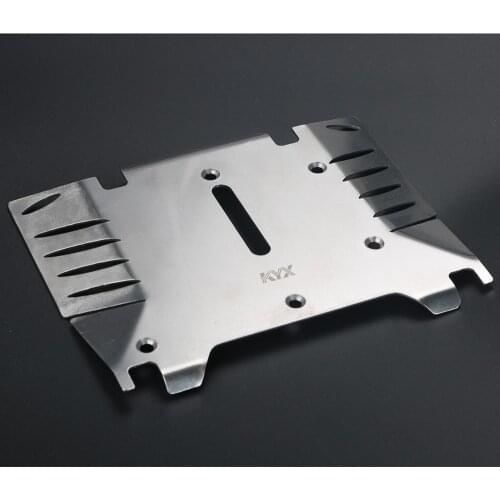 KYX Racing Stainless Steel Center Skid Plate Chassis Guard Skid Plate Armor Upgrades Parts for RC Crawler Car Axial RBX10 RYFT