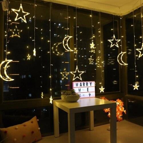 Moon Star Moon Star Lamp String LED Lamp String Fairy String Light 8 Modes Festival Christmas Lights Decoration 3.5M Garden
