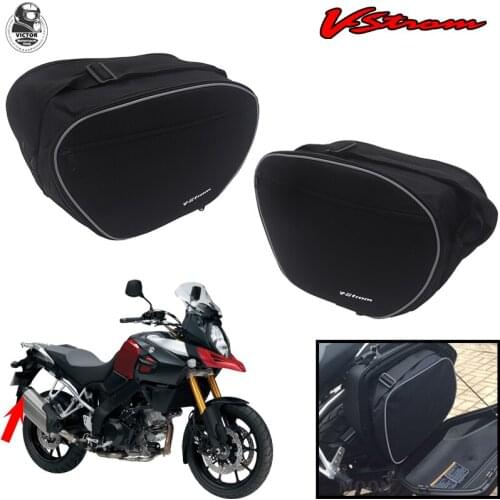 FOR Suzuki V-strom DL 1000 650 1050A XT DL1000 DL650 DL1050 A XT Motorcycle Premium Black High Quality Large Capacity Side Bag