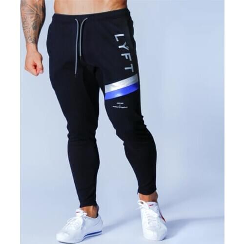 Japan&UK 2020 New SKY BLUE Zipper Pocket Sport Running Men Joggers Bodybuilding Trackpants Sweatpants Gym Training Jogging Pants