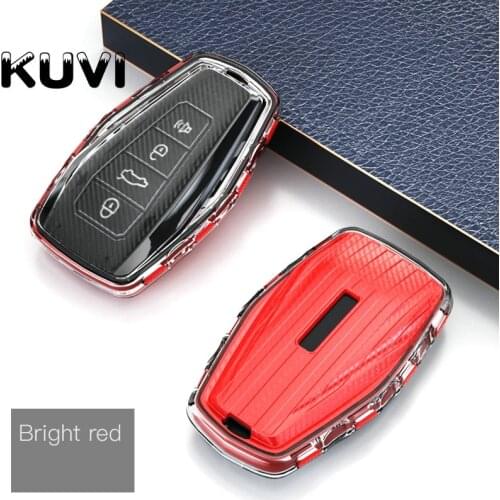 Soft TPU Car Remote Key Case Cover Holder Shell Geely Coolray 2019-2020 4 Buttons Car Styling Accessories Fob Buckle Keychain