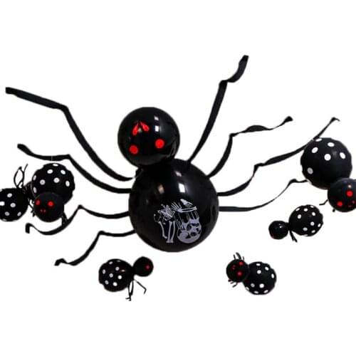 Halloween Spider Balloon Set Latex Spider Party Decoration Set Halloween Decorations Spider Balloons Halloween Party Supplies