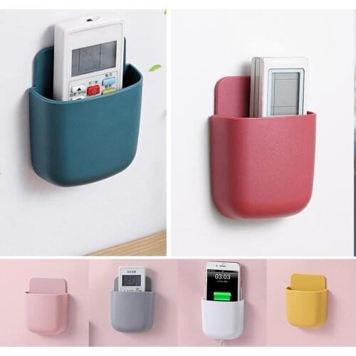 Wall-Mounted Organizer Storage Box TV Air Conditioner Remote Control Bracket Mobile Phone Storage Rack