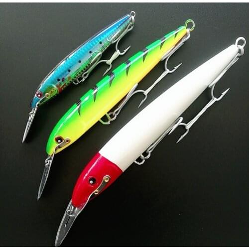 Noeby 1Pc 130mm/32.5g 185mm/60g 225mm/76g Iron Tongue Minnow stainless steel lip Pencil Bait Dogs Bass Lure Fishing Tackle