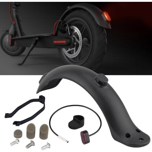 New Fenders Scooter Wings Rear Mud Guard Support Protection For Xiaomi M365 Electric Scooter Brake Light Taillight+Mudguard+Hook