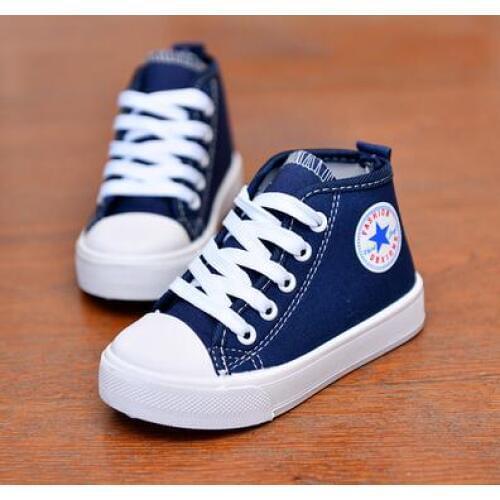 Spring and autumn classic style girl casual canvas shoes fashion childrens Flats high-top canvas shoes and boys' shoes Classic
