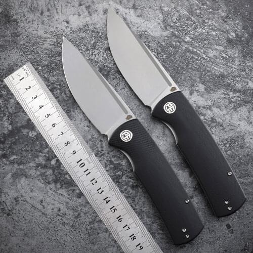 Petrified fish k110 steel Blade folding knife G10 handle Ceramic ball bearings outdoor hunting EDC tool pocket knives PFP01