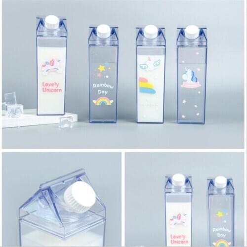 Portable 500ML Rainbow Unicorn Milk Water Bottle Kettle Sport Camping Hiking Drinkware My Drink Bottle Outdoor Travel School Cup