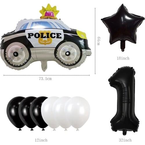 Cartoon Car Fire Truck Aluminum Film Train Balloon Globos Children Gift Birthday Party Decoration