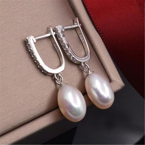 11-12mm White Baroque Pearl Earrings Silver Ear Drop Dangle Hook AAA Natural Classic Accessories Mesmerizing Fashion Gift Women