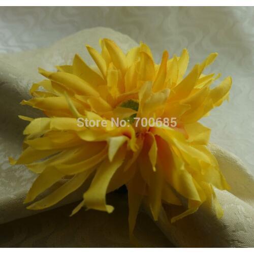 Silk flower napkin holder wedding napkin ring