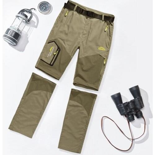 Outdoor Sport Camping Trekking Fishing Climbing Pants Men Women Quick Dry Detachable Hiking Pants Breathable Softshell Trousers