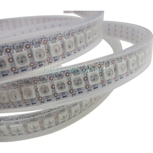 1m LEDs WS2812B Smart Full Color WS2811 IC Digital 5050 SMD RGB WS 2812b LED 144 Pixels Strip DC5V Waterproof