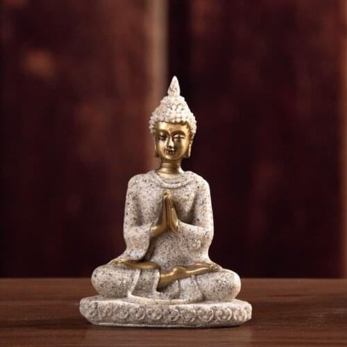 The Buddha Statue Sculpture Handmade Figurine Meditation Miniatures Home Ornament Statue