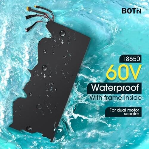 BOTIN Waterproof 60V Lithium Battery Pack E Bike Batteries 67.2V 2A 5A Faster Charger 18650 LG Panasonic Cell Scooter Battery