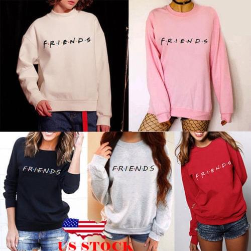 Sister Women Cotton Blend Fashionable Long Sleeve Casual Sweatshirt Printing Friend Letter Print Kawaii Sweatshirt 2019 Clothing