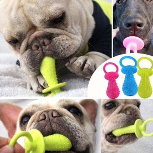 1Pc TPR Nipple Dog Toys For Pet Chew Teething Train Cleaning Poodles Puppy Small Cat Bite Best Pet Dogs Supplies Random Color