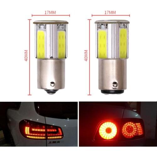 1x Car P21W BA15S 1156 Bay15D 1157 LED COB Super Bright Bulb Auto Turn Signal Light Brake Parking Reverse Tail motorcycle Lamp