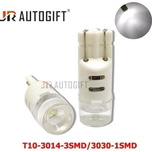 2pcs 2G-T10-PHI-3W 1SMD Light 12v White W5W High Power concave lens Car Light Source parking lights Car styling dashboard lights