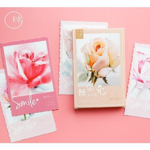 30 Sheets/Set Beautiful Flower Watercolor Series Postcard Greeting Card Birthday Gift Card Message Card