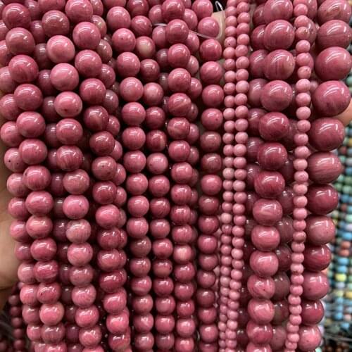 4-12mm Natural Rhodochrosite Stone Beads Round Pink DIY Loose Beads For Jewelry Making Beads Bracelets Necklace For Girl Women