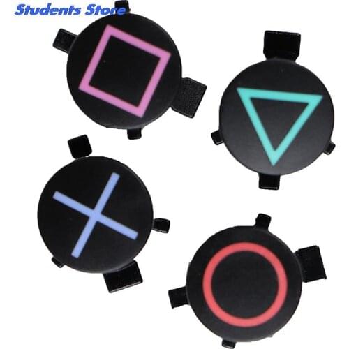 4pcs/set Plastic Button ABXY Controller Button Repair Part Replacement For PS4