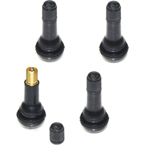 4x TR413 Snap In Rubber Tubeless Tire Valve Cap Wheel Stem Vacuum Nozzle for Opel Kia Audi VW BMW Hyundai Honda Mazda Nissan