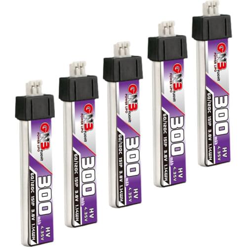 5PCS GAONENG GNB 250mAh 3.8V 30C/60C HV Lipo Battery PH2.0 Connector for US65 UK65 QX65 URUAV UR65 Betafpv 65S ARMOR 65 Drone