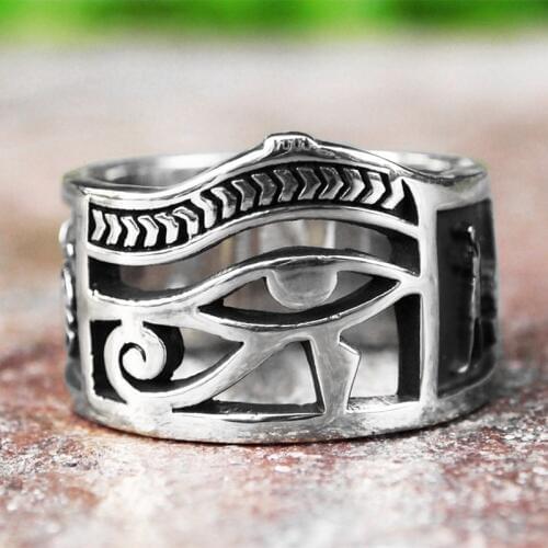 Amulet Egypt Cross Ankh Ring Scarab Eye of Horus Amulet Rings Talisman Jewelry