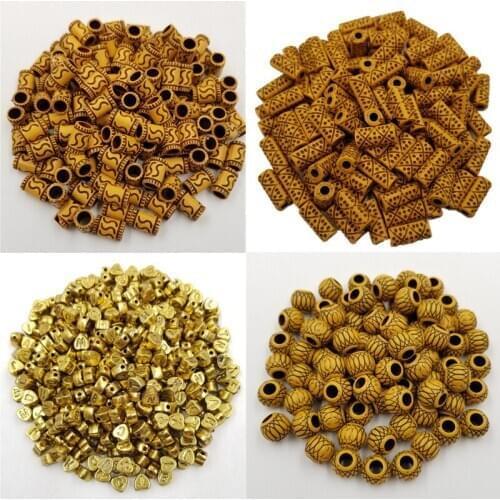 Bracelet High Quality Earrings DIY New Hot Loose Beads Acrylic For Jewelry Making Wooden Color Retro Vintage Necklace 1Set