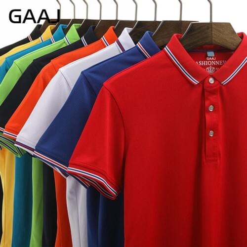 GAAJ Vogue Crown Logo 100% Polyester Sports Polo Shirts Men & Women Business Casual Male Polos Summer New Brand Clothes Man 190g