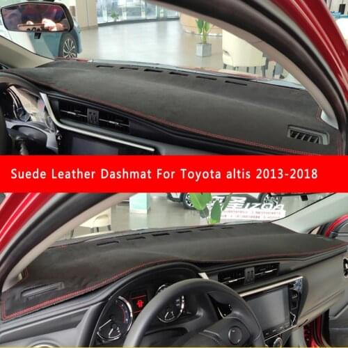 For Toyota Corolla Axio Altis Fielder Auris 2013-2018 Suede Leather Dashmat Dashboard Cover Pad Dash Mat Nonslip Car-styling