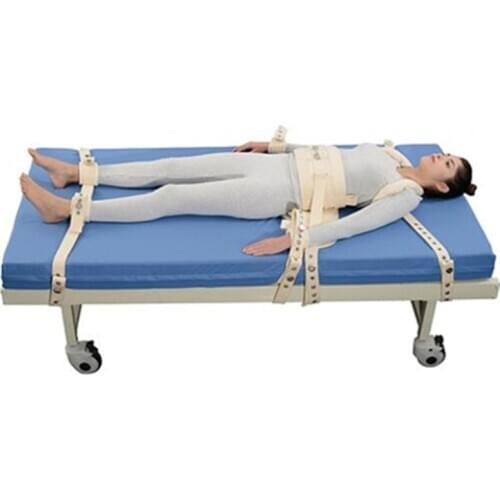 Lying 6-Points Magnetic Restraint Belt Sets With Hands, Feet , Waist And shoulder Tied To Bed For Psychiatric Agitation Mania