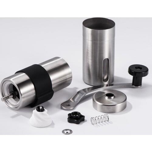 Silver Coffee Grinder Mini Stainless Steel Hand Manual Handmade Coffee Bean Burr Grinders Mill Kitchen Tool Grinders