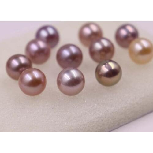 Lots 20 PCS 9.5-10mm round undrilled loose freshwater pearl new beads multi-colours
