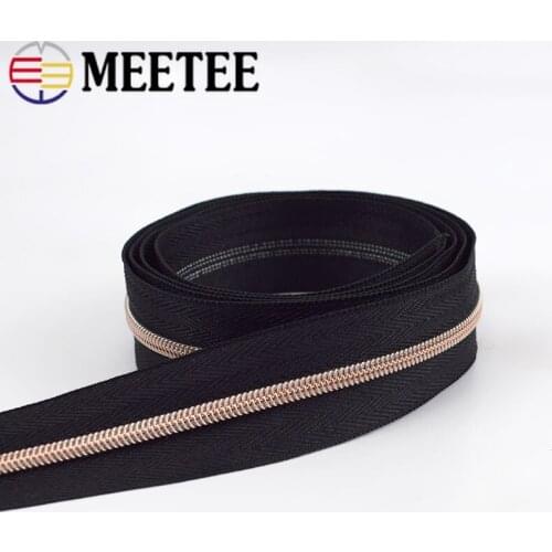 10M Rosegold Teeth 3# Nylon Zipper for Sewing Clothes Plastic Coil Zippers Pencilcase Bag Zips DIY Garment Accessories