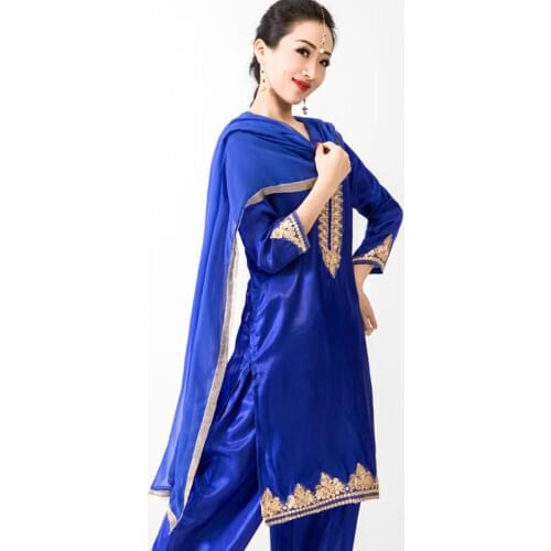 New Indian Traditional Dance Performance Dress Oriental Classical Dance Costumes Bollywood Dance Bellydance Outfit DQL3805