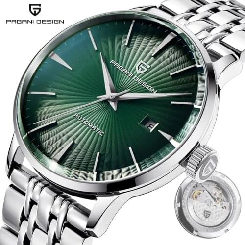 PAGANI DESIGN Green Dial Men Automatic Watch Luxury Mechanical Wristwatch Waterproof Watches For Men factory dropshipping Outlet