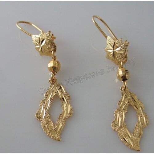 ORDER 10$ GET FREE SHIPPING/ 4 STYLES DANGLE EARRING CARVED PARTS CHARM CHOKER DANGLER ABOUT TALL 60 MM 2.36" GOLD-COLOR
