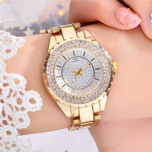 Luxury Rhinestone Starry Sky Women Watch Ladies Stainless Steel Band Quartz Wristwatches Clock Zegarek Damski
