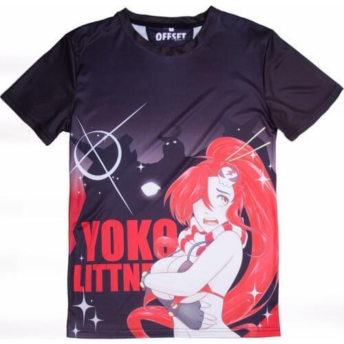 MGFHOME Anime Shirt Tengen Toppa Gurren Lagann Nia Teppelin Yoko Littner Cosplay T-Shirt Tops Tee Women Men Short Sleeve tshirt