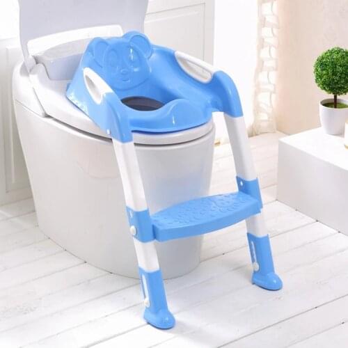 Folding Baby Potty Infant Kids Toilet Training Seat with Adjustable Ladder Toilet Portable Urinal Potty Training Seats for Child